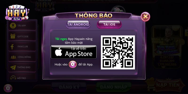 Chi tiết các bước download ứng dụng HAYWIN