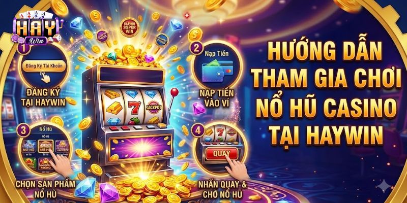 Các bước chơi nổ hũ casino tại Haywin