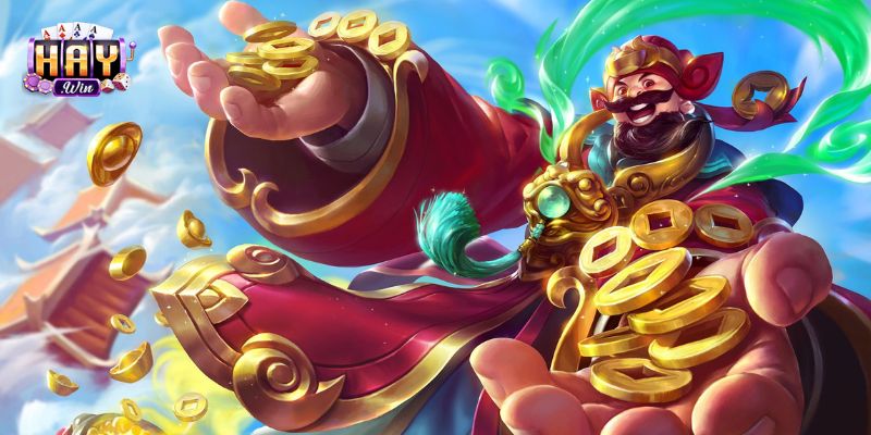 Giao diện game nổ hũ thần tài trên HAYWIN rực rỡ và sống động